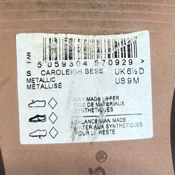 Clarks Caroleigh Bess Metallic Stappy Healed Sandals. US Size 9 - Picture 8 of 10